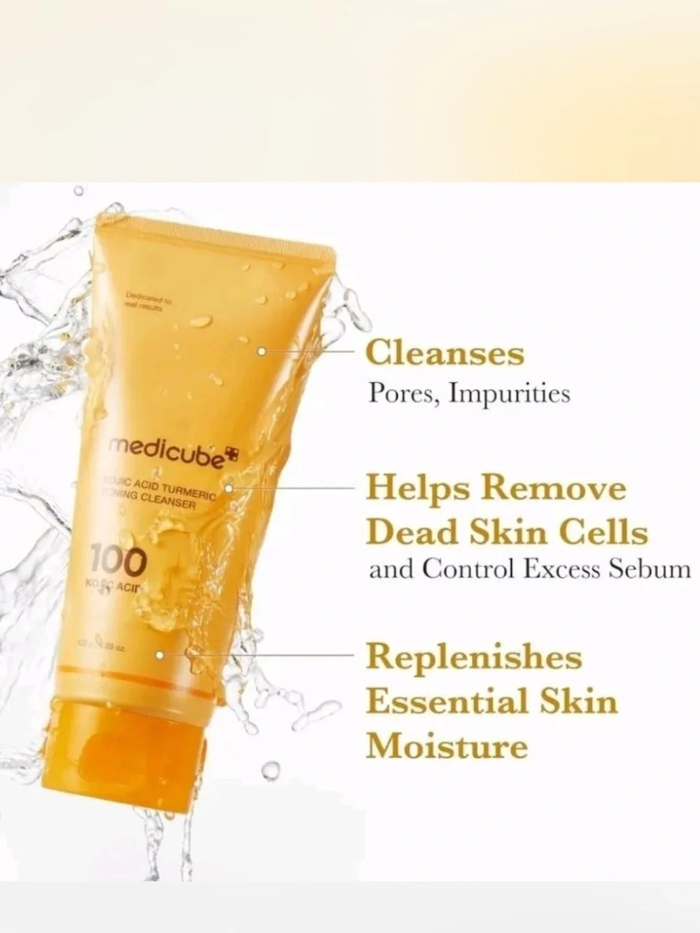 MEDICUBE Kojic Acid Turmeric Toning Cleanser (4.23 oz/120g)